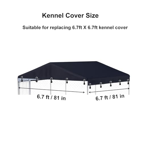 10' x 10' Black Waterproof Oxford Cloth Dog Kennel Cover O1947