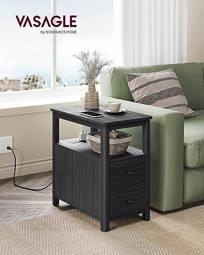 Narrow Nightstand with 2 Drawers Z285452