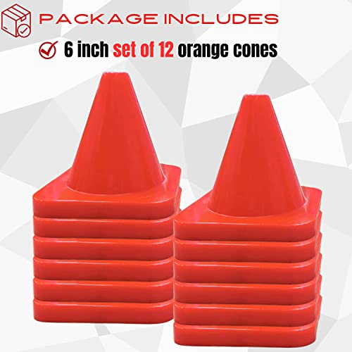 Set of 12 Heavy Duty Agility Training Cones C442154