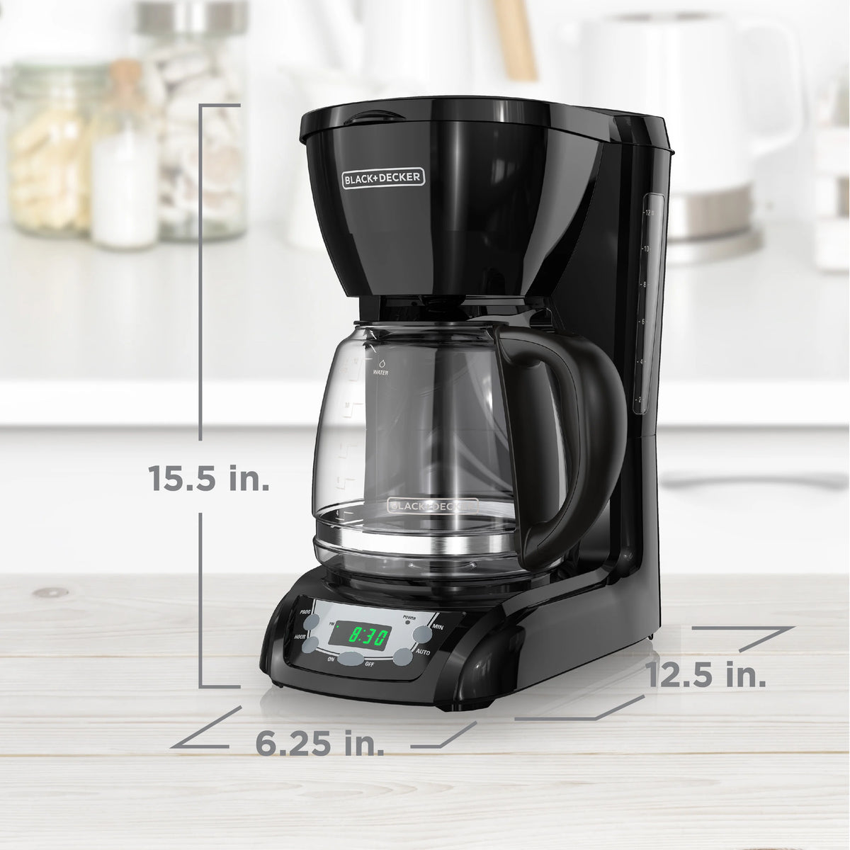 Black 12 Cup Drip Coffee Maker V792299