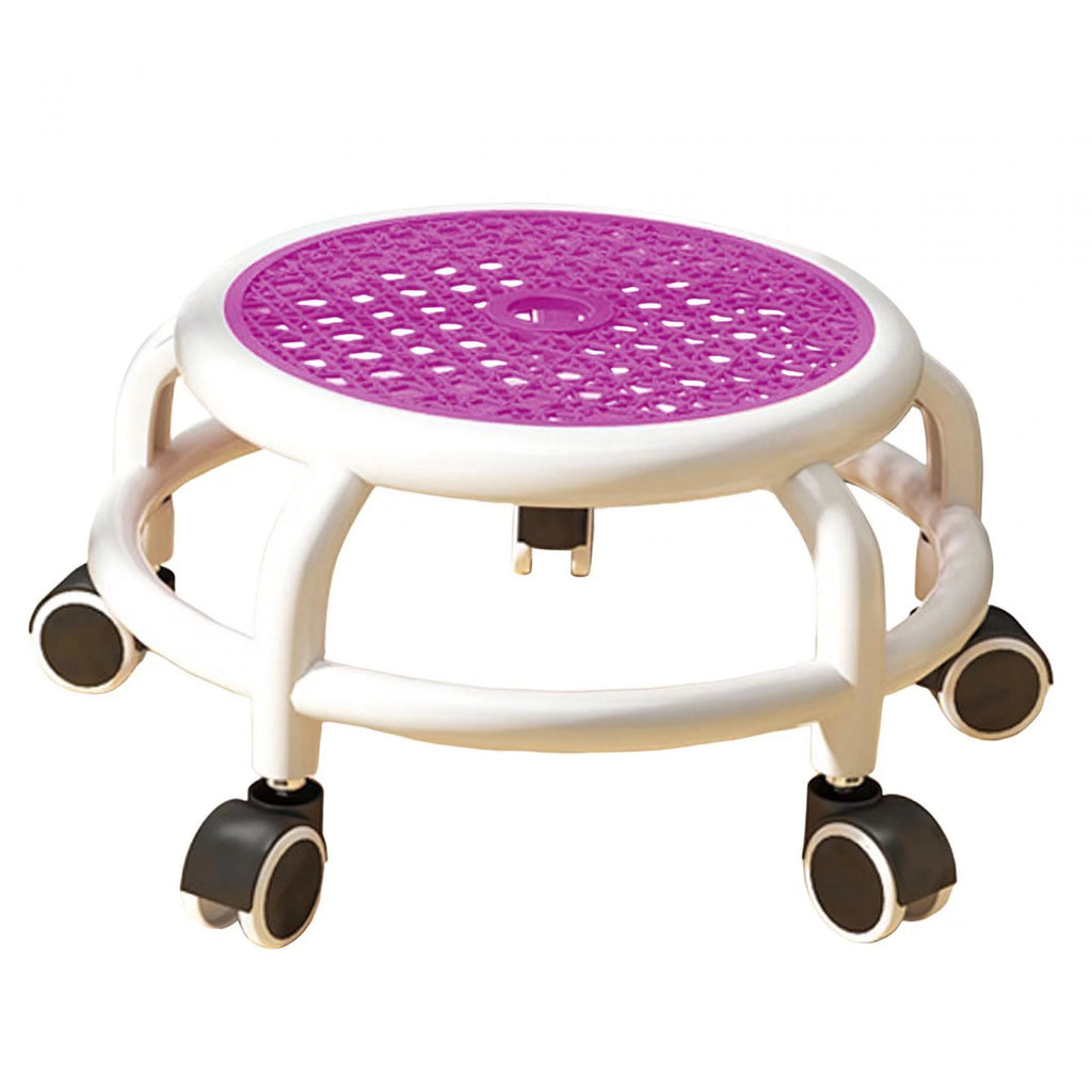 Violet Stool with Universal Wheels D56839