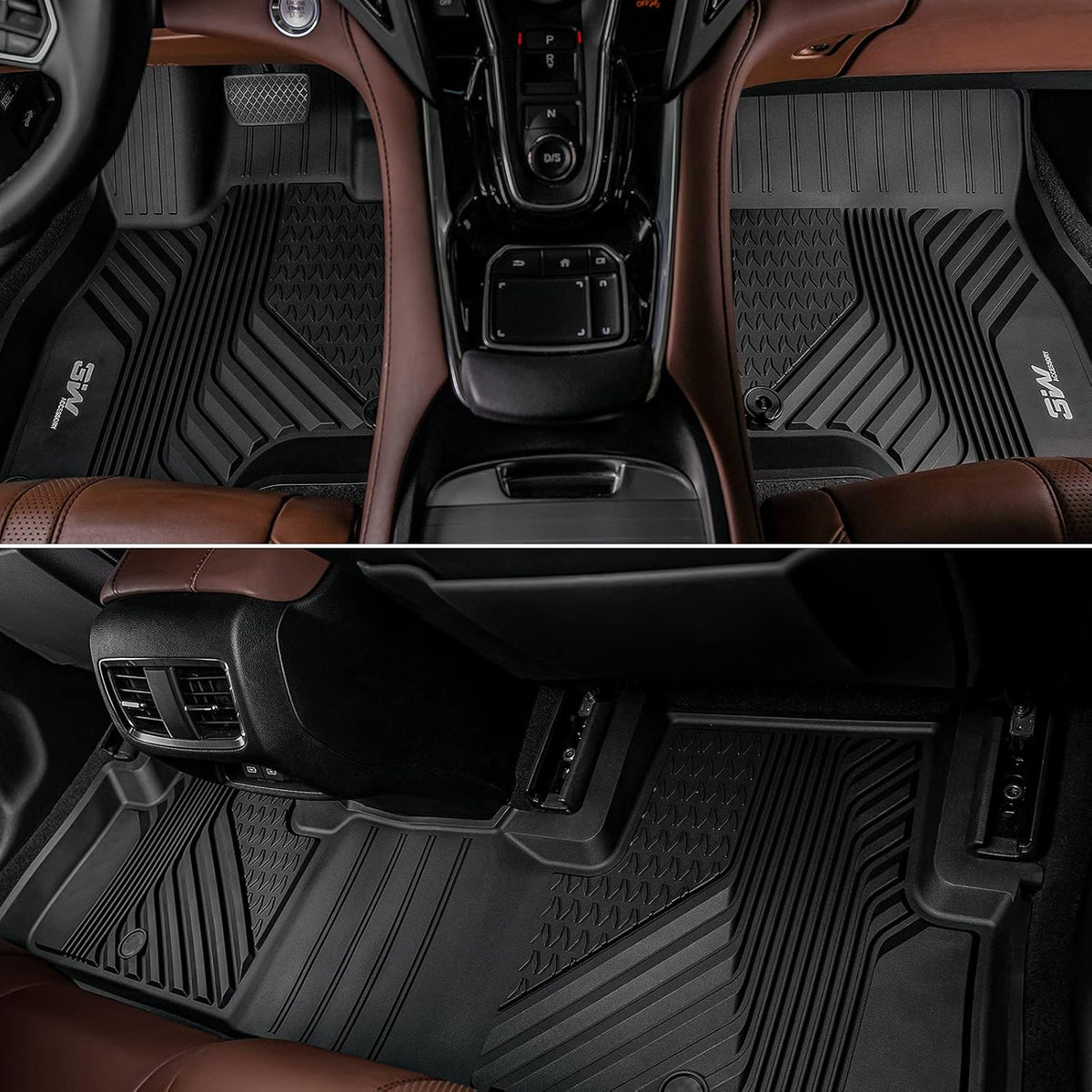 Black TPE All Weather Floor Mats Full Set B512901