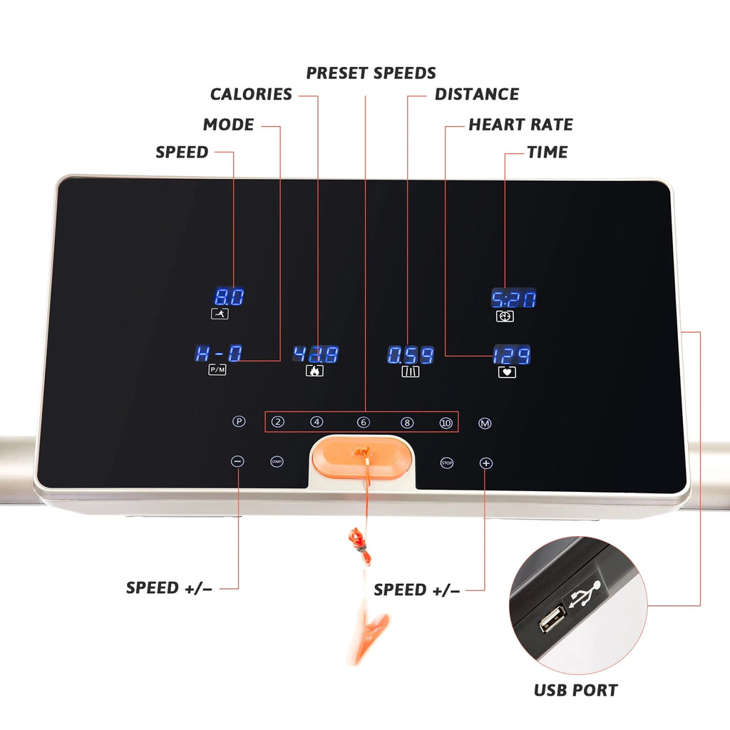 3HP Smart Folding Treadmill with Bluetooth F33784