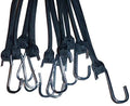 14x22 Heavy Duty Black Rubber Bungee Straps with Hooks (10 Pieces) M762551