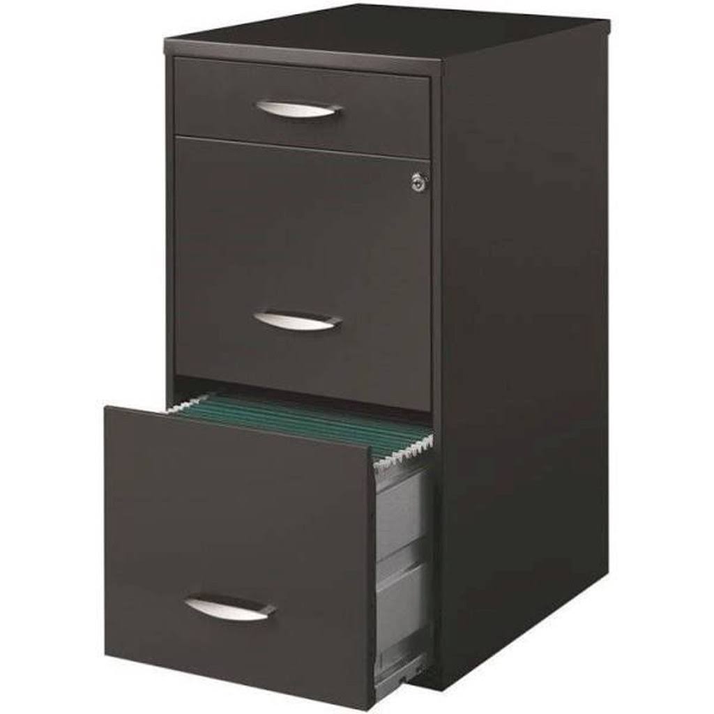 Charcoal 3 Drawer File Cabinet J89725