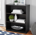 3-Shelf Bookcase with Adjustable Shelves, Black Oak L532011