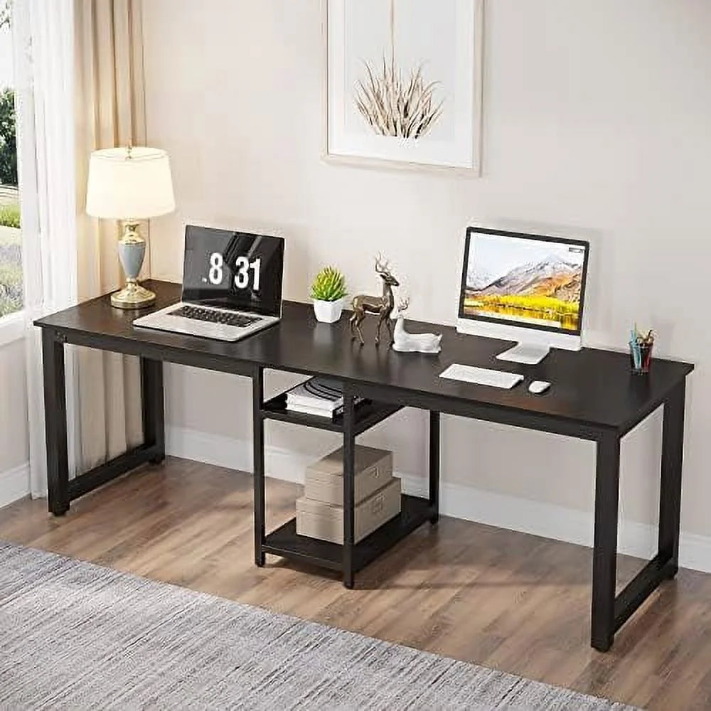 78 Inches White Two Person Computer Desk V345265