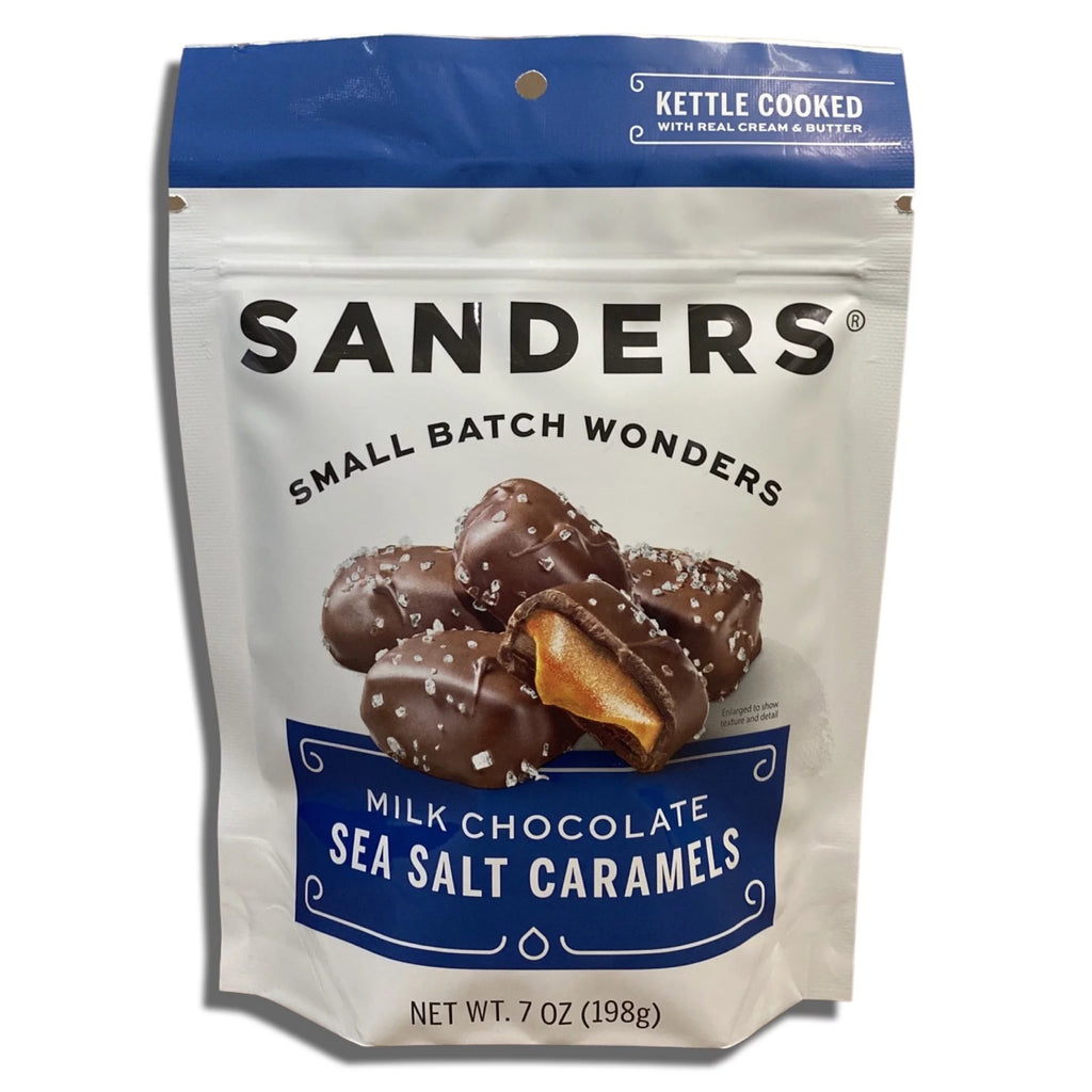 Milk Chocolate Sea Salt Caramels 7 Ounce Bag Value Pack of 2 T847