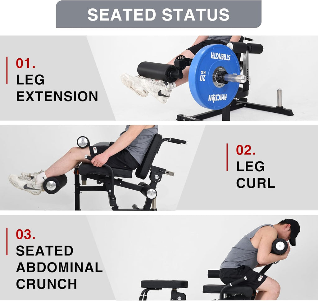 Leg Extension and Curl Machine with Adjustable Seat D36790