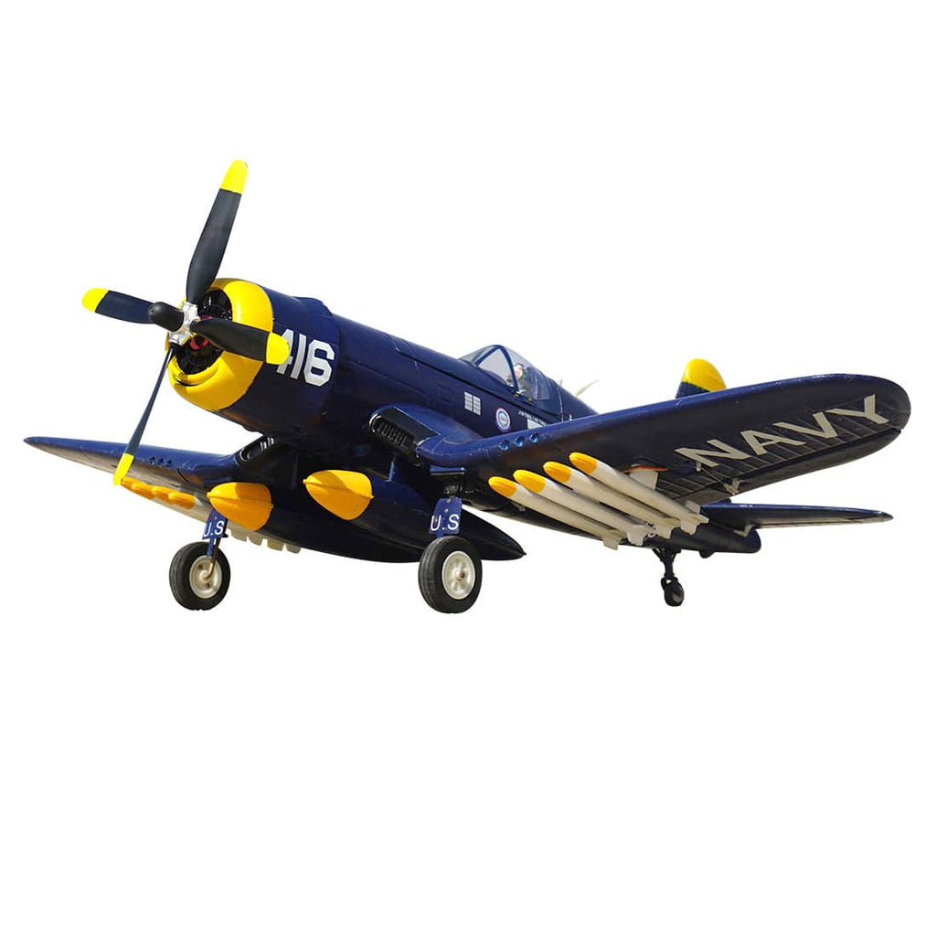 1200mm Wingspan RC Airplane Fighter Model with Auto Landing Gear (Navy Blue) O2838