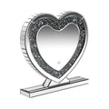 20 Inch Heart Crystal Trim Glass Vanity Mirror T4146
