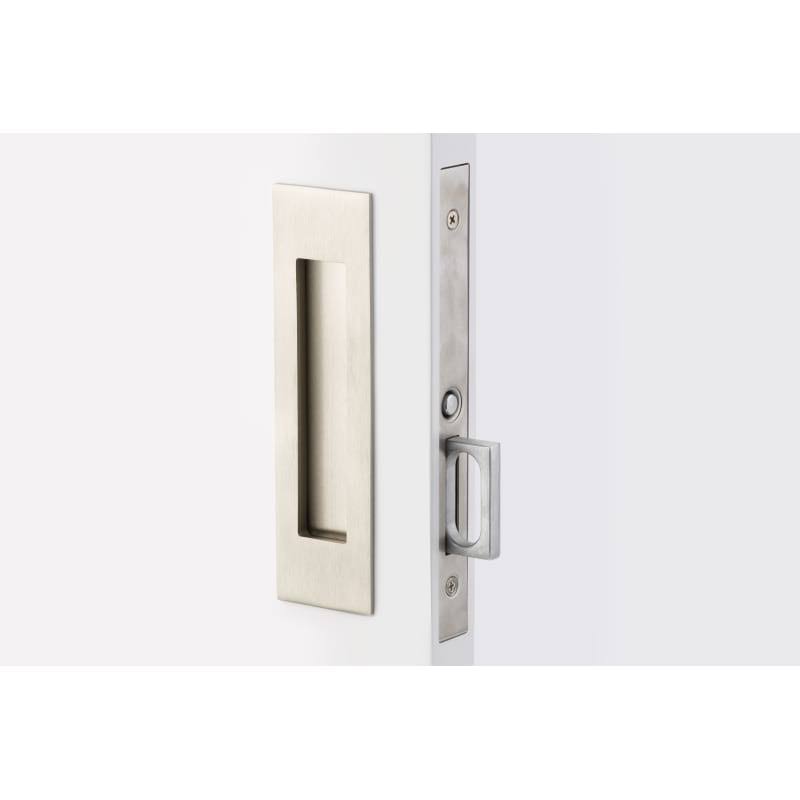 Narrow Modern Rectangular Tall Passage Pocket Door Pull Satin Nickel Sliding Door Hardware A74394
