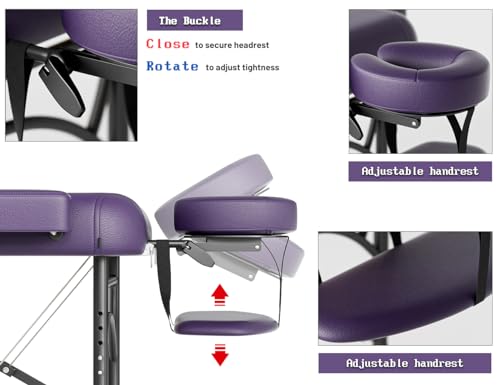 Portable 3 Fold Memory Foam Massage Table with Carrying Bag A7953