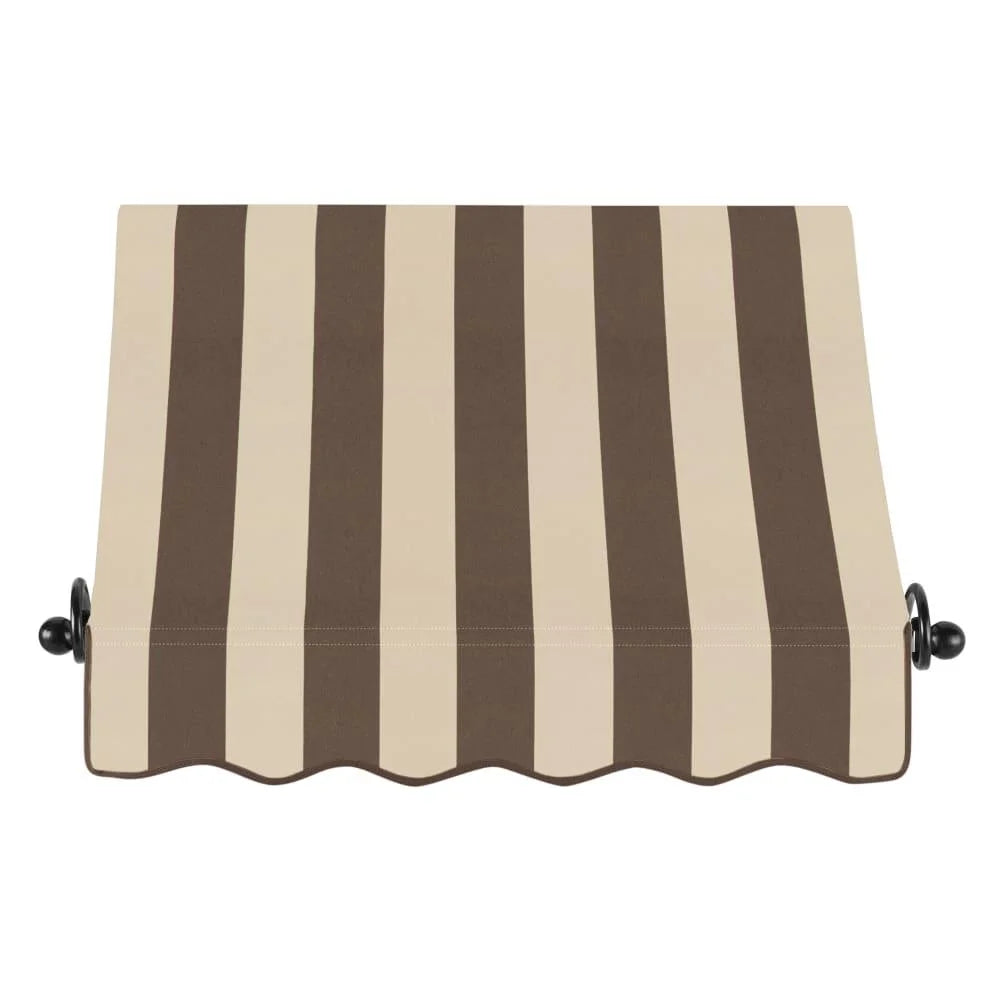 Brown/Tan Stripe Acrylic Fixed Awning B9362