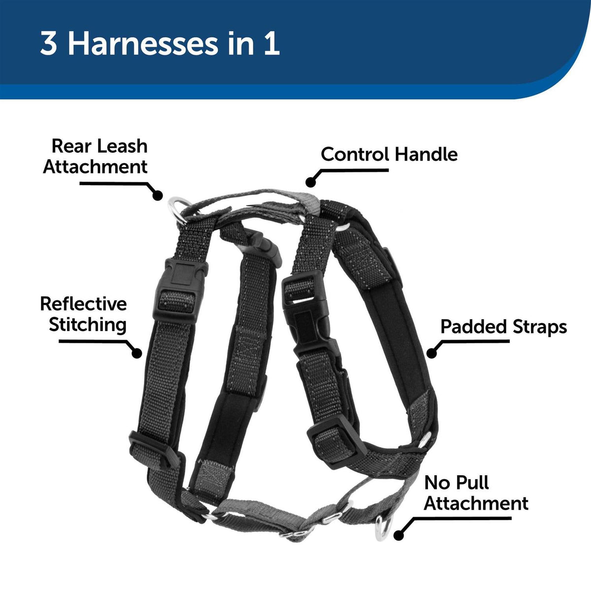 3 in 1 Harness with Leash B818815