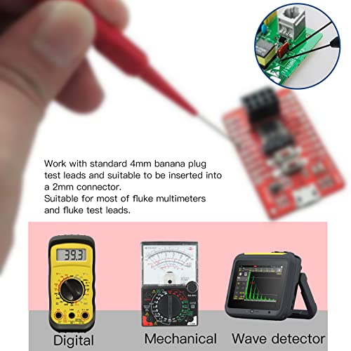 4 Pcs 600V/10A Non-Destructive Multimeter Test Probe Pins with 2mm Connector 4mm Banana Plug S180