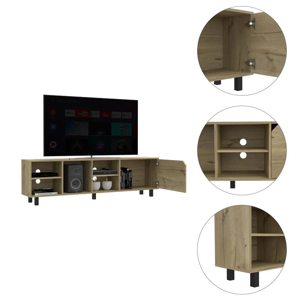 Light Oak Engineered Wood TV Stand W1227