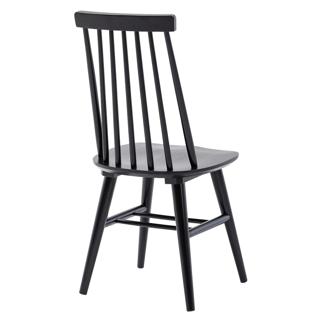 Black Wood Dining Chairs Set of 2 I755