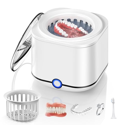 48kHz Ultrasonic Retainer Cleaner with 7.8OZ Dental Cleaning Pod K363882