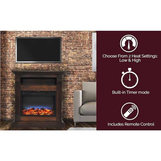 White Mantel Electric Fireplace X255273