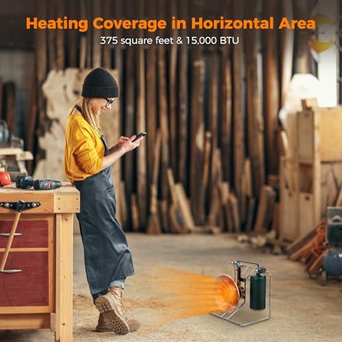 Portable Propane Heater, 15,000 BTU Outdoor Gas Heater with Framed Handle L265