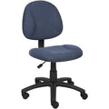 Blue Fabric Task Chair Without Arms M282449