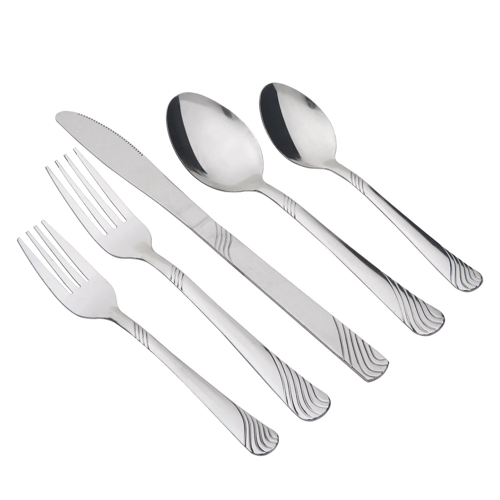 49 Piece Stainless Steel Flatware Set J780