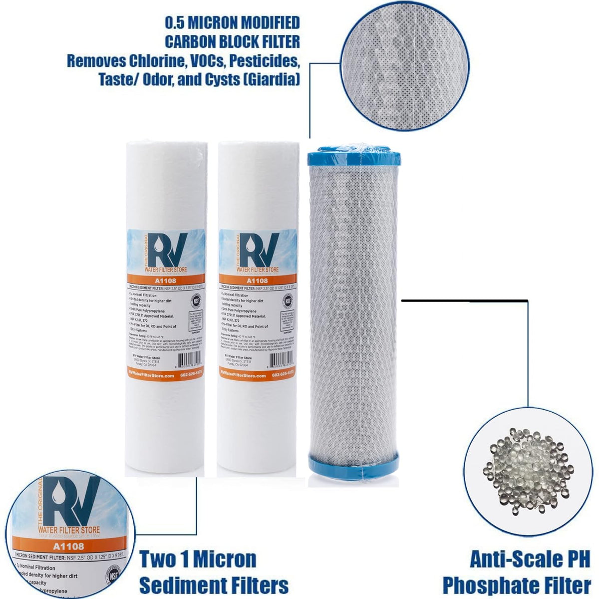 2 Stage Water Filtration System with Anti-Scale Filter I2890