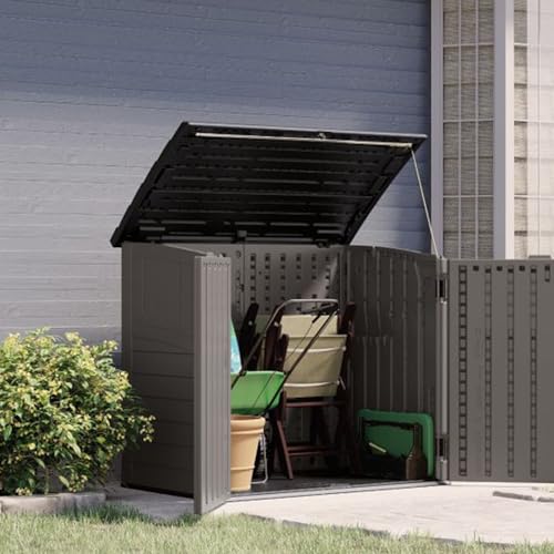 Outdoor Storage Shed, Horizontal, 4' x 2.5', Stoney Grey Y6315
