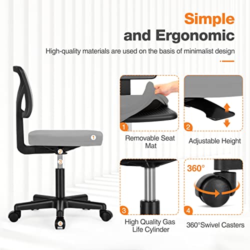 Black Mesh Desk Chair with Wheels A50306