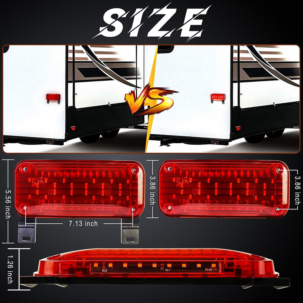 Red Brake Turn Light with License Plate Light Pack of 2 A153