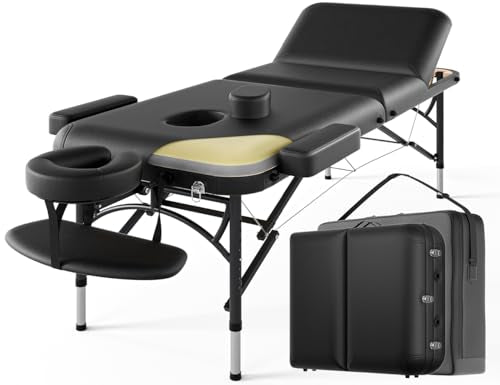 Portable 3 Fold Memory Foam Massage Table with Carrying Bag A7953