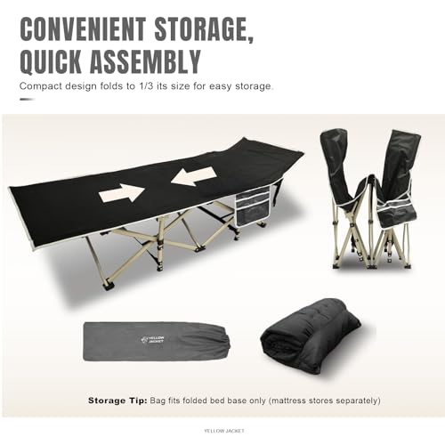 Folding Camping Cot with Mattress and Carry Bag F2890