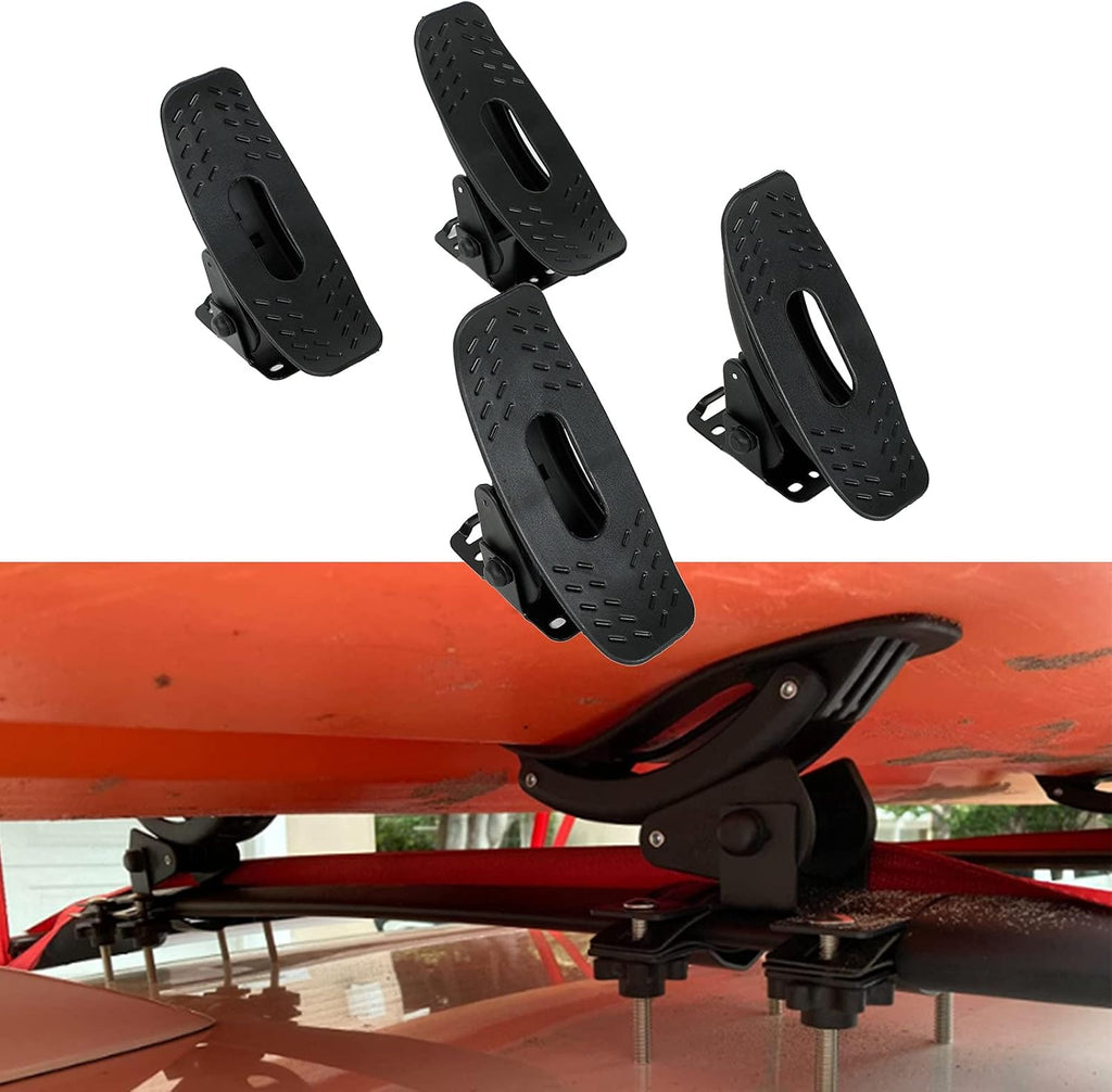Kayak Roof Rack with Ratchet Lashing Straps, Black Pack of 2 P113