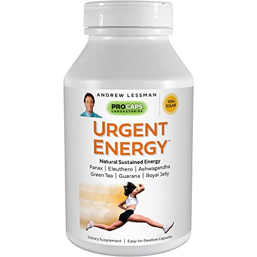 60 Capsules Energy Supplement with Green Tea, Guarana, Ginseng, Ashwagandha K166924