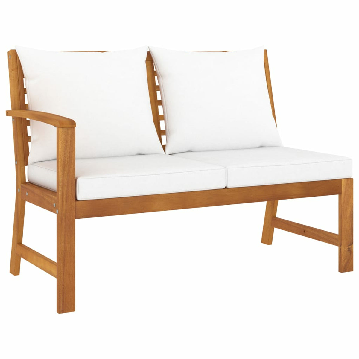 6 Piece Patio Lounge Set with Cushions Acacia Wood Outdoor Sectional Set N173796