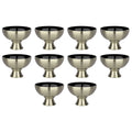 Antique Brass Metal Compote Bowl Set of 10 B90335