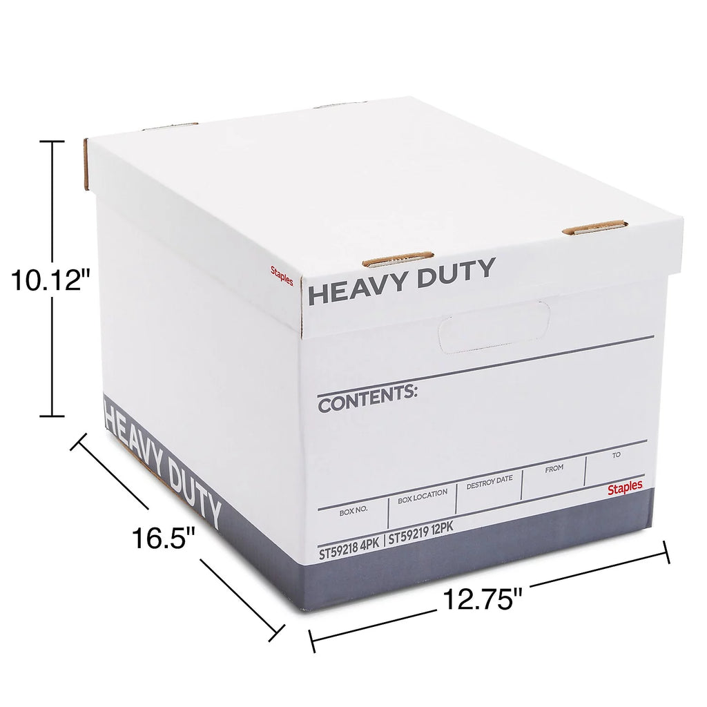 Corrugated Boxes Letter/Legal Size White/Gray 4/Carton G865616