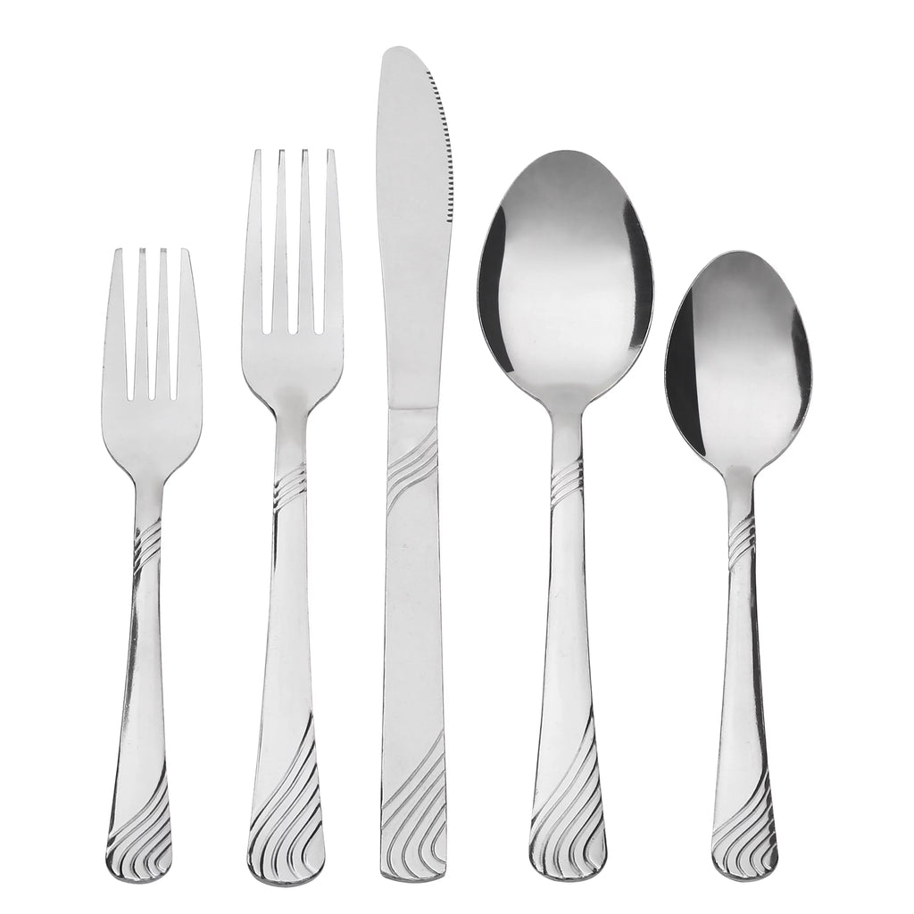 49 Piece Stainless Steel Flatware Set J780