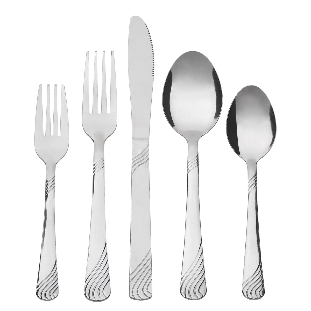 49 Piece Stainless Steel Flatware Set J780