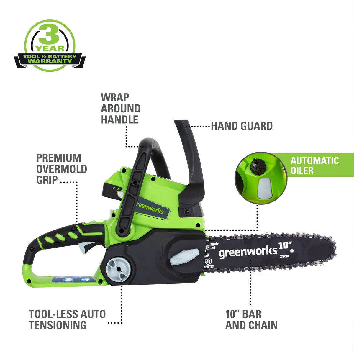 24V Battery Powered Chainsaw Q944294