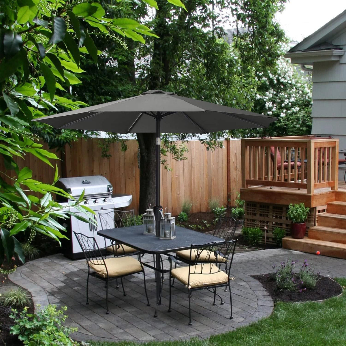 10FT Patio Umbrella with Push Button Tilt C7322
