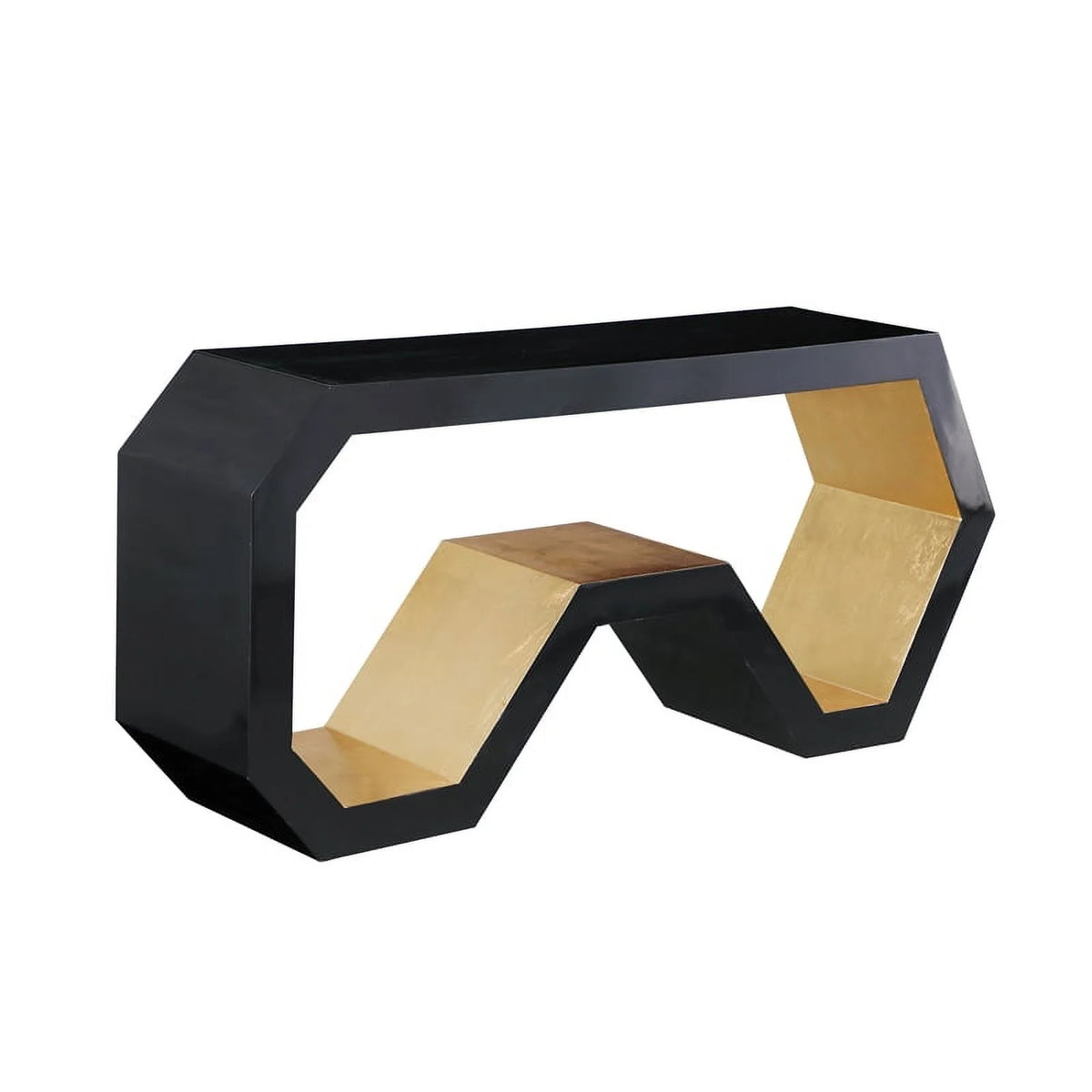 Black Wood Console Table and Mirror R755