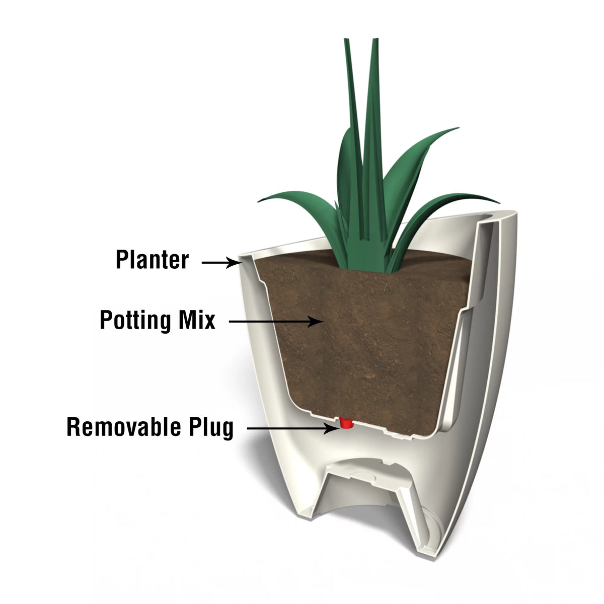 30" Round Planter Graphite Grey I944136