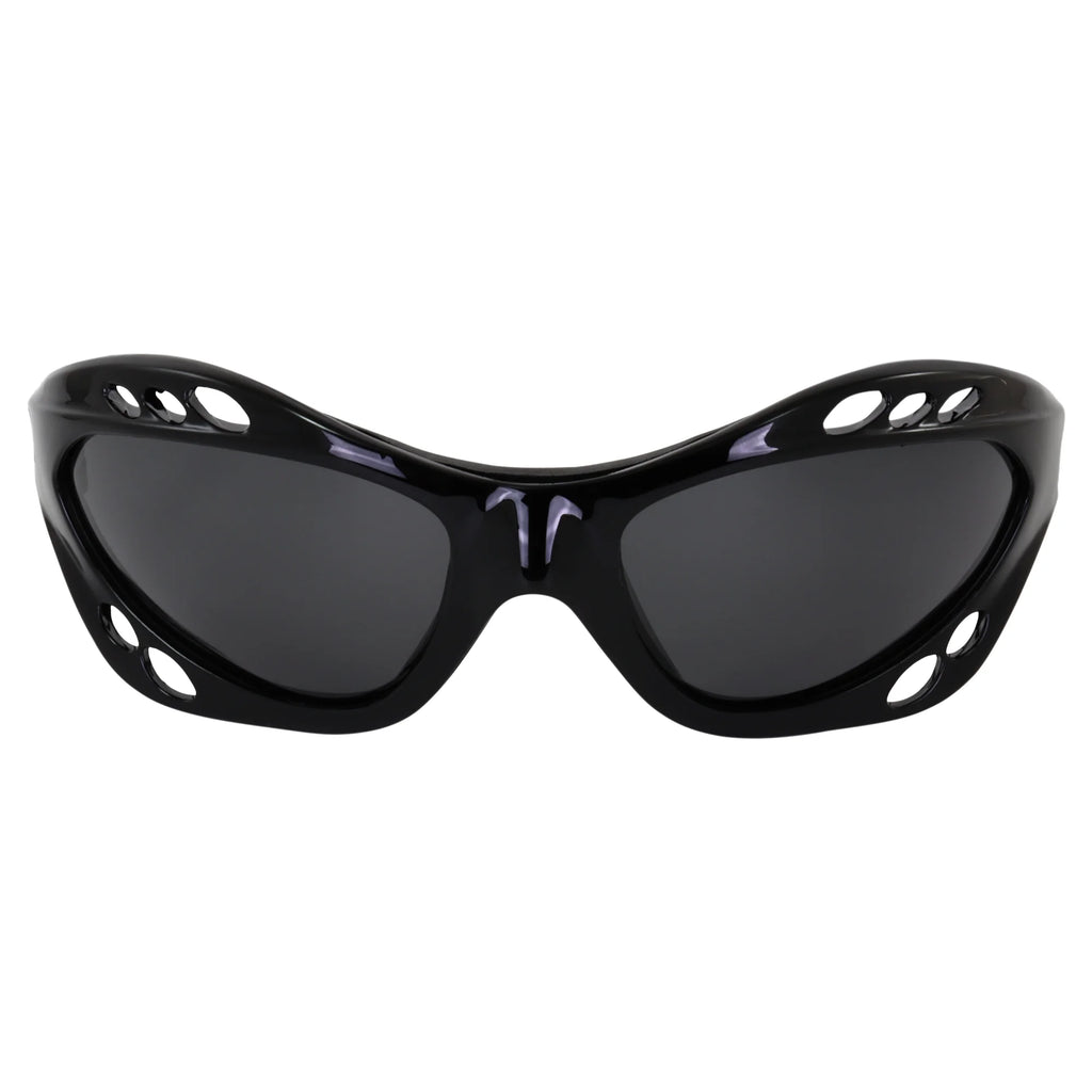 3 Pairs Padded Polarized Sunglasses with Strap, Silver & Black Frames with Smoke Lens & Black Frame with Purple Mirror Lens N847005