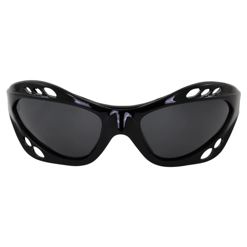 3 Pairs Padded Polarized Sunglasses with Strap, Silver & Black Frames with Smoke Lens & Black Frame with Purple Mirror Lens N847005