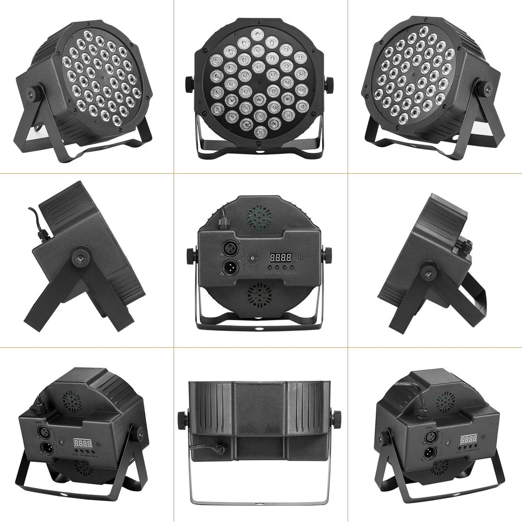36 LED RGB Stage Lights with Remote 8 Pack Z702