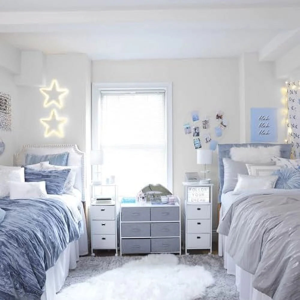 Grey 6 Drawer Dresser with Outlet and USB Ports K485