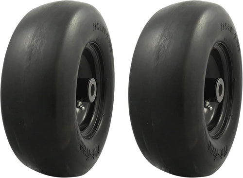 11x4.00-5 Flat Free Lawnmower Tire Assembly, Pack of 2 T971471