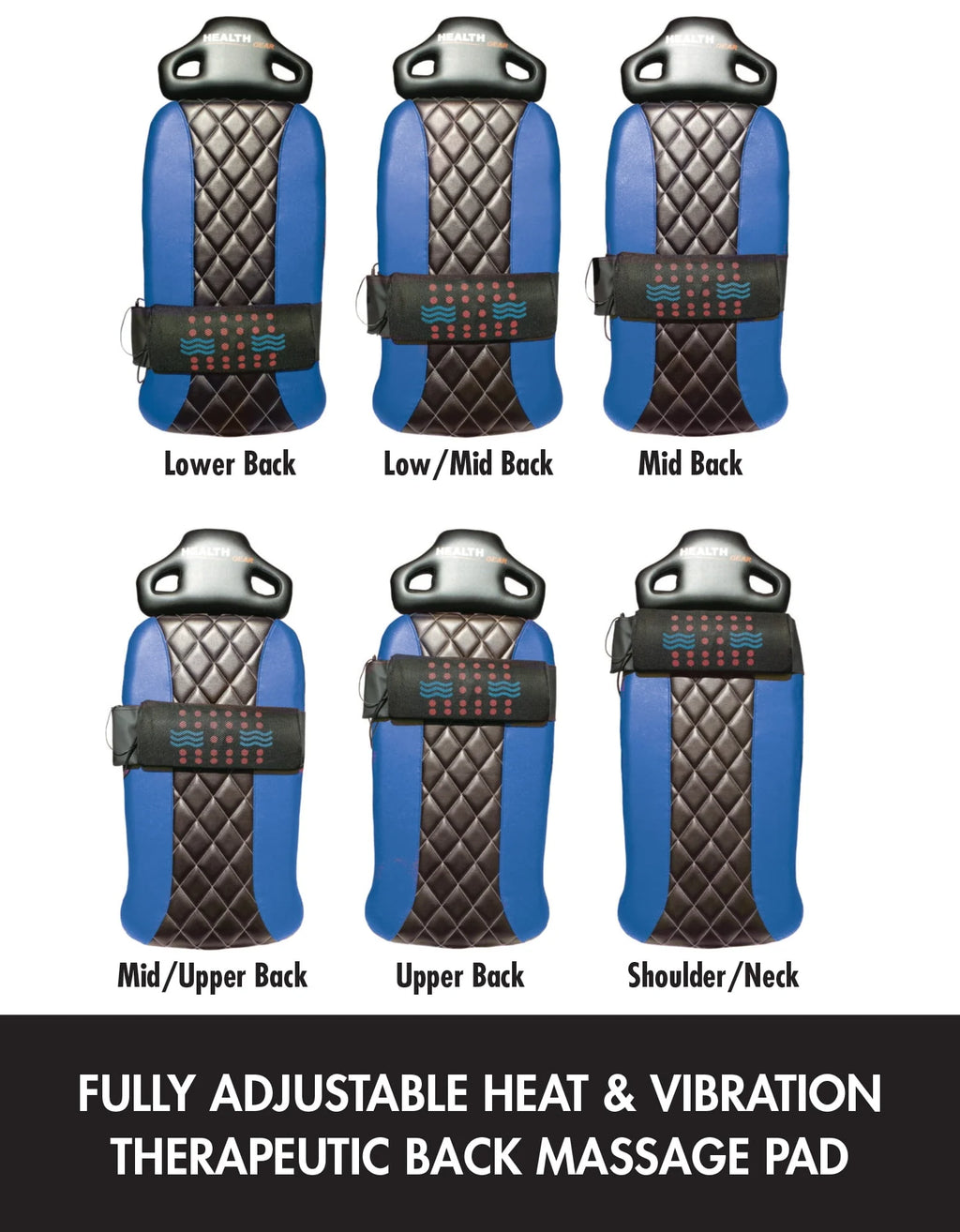 Blue Heat and Vibration Massage Inversion Table G201327